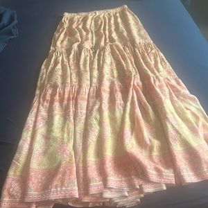 Spell Poinciana maxi skirt